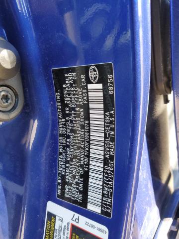 4T1BF1FK0FU981076 - 2015 TOYOTA CAMRY LE BLUE photo 12