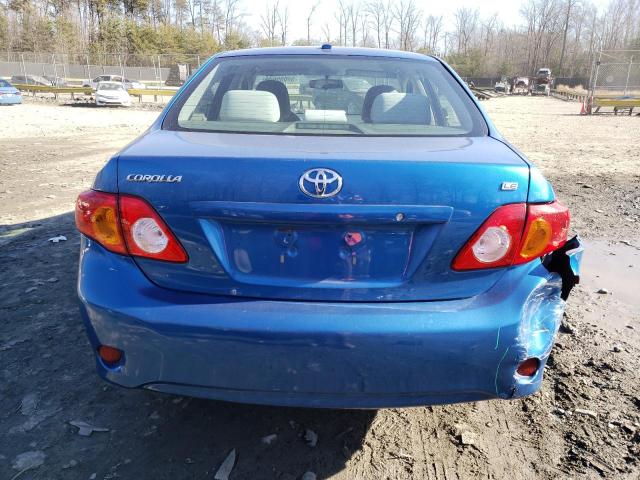 2T1BU40E69C016593 - 2009 TOYOTA COROLLA BASE BLUE photo 6