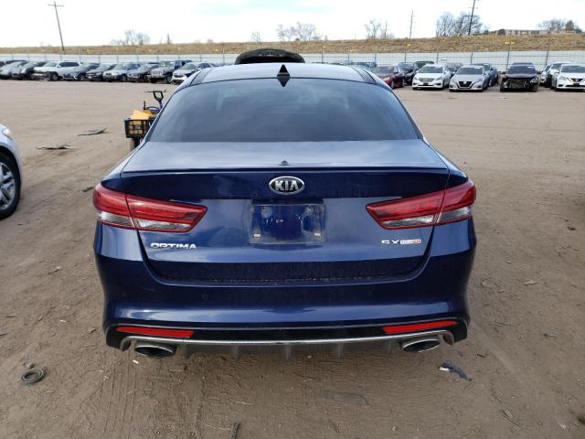 5XXGW4L27JG205395 - 2018 KIA OPTIMA SX BLUE photo 6