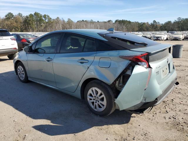 JTDKBRFU0G3022493 - 2016 TOYOTA PRIUS GREEN photo 2