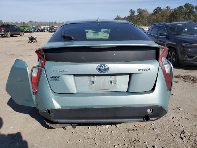 JTDKBRFU0G3022493 - 2016 TOYOTA PRIUS GREEN photo 6