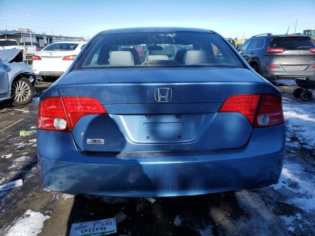 1HGFA15567L095921 - 2007 HONDA CIVIC LX BLUE photo 6