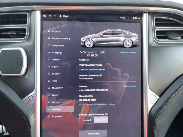 5YJSA1CP8DFP11506 - 2013 TESLA MODEL S ნაცრისფერი ფოტო 9