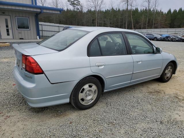 JHMES96665S015922 - 2005 HONDA CIVIC HYBRID BLUE photo 3