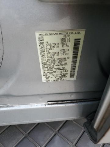 5N1AA08A76N703942 - 2006 NISSAN ARMADA SE GRAY photo 13