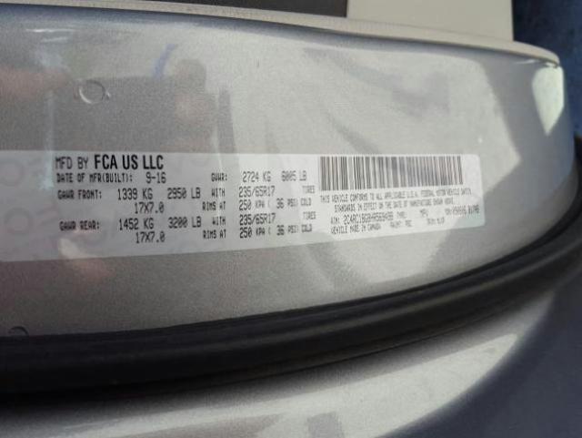 2C4RC1BG8HR569498 - 2017 CHRYSLER PACIFICA TOURING L  ფოტო 10