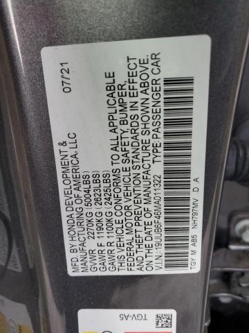 19UUB6F46MA011322 - 2021 ACURA TLX TECHNOLOGY 石墨色 照片 13