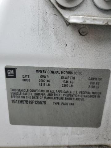 1G1ZH57B19F125578 - 2009 CHEVROLET MALIBU 1LT 白色 照片 12