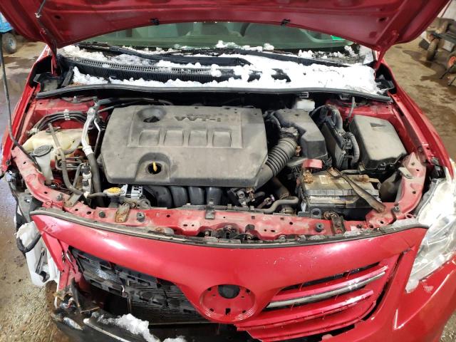 5YFBU4EE0DP204270 - 2013 TOYOTA COROLLA BASE MAROON photo 11