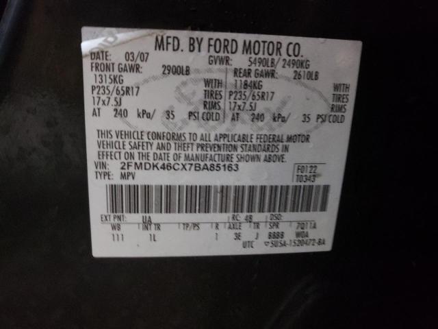 2FMDK46CX7BA85163 - 2007 FORD EDGE SE BLACK photo 13