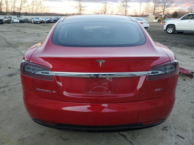 5YJSA1E29HF189458 - 2017 TESLA MODEL S RED photo 6