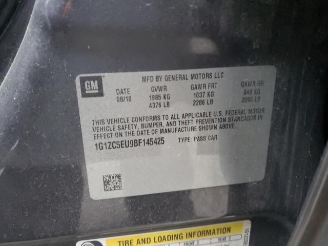 1G1ZC5EU9BF145425 - 2011 CHEVROLET MALIBU 1LT GRAY photo 12