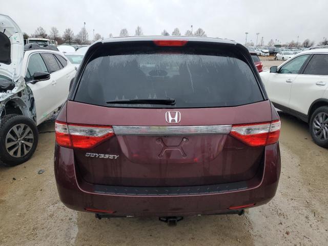 5FNRL5H63CB116383 - 2012 HONDA ODYSSEY EXL BURGUNDY photo 6