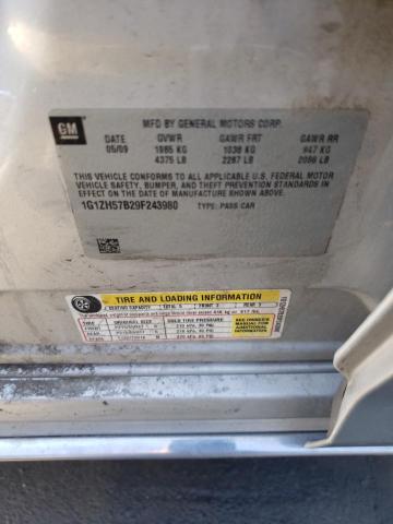 1G1ZH57B29F243980 - 2009 CHEVROLET MALIBU 1LT SILVER photo 12