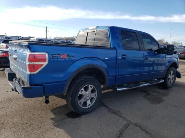 1FTPW14V39FA34923 - 2009 FORD F150 SUPERCREW BLUE photo 3