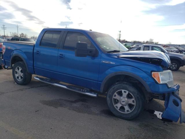 1FTPW14V39FA34923 - 2009 FORD F150 SUPERCREW BLUE photo 4