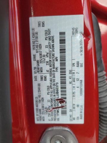 1FMCU0G68LUB60373 - 2020 FORD ESCAPE SE RED photo 13