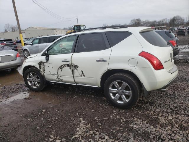 JN8AZ08W06W542762 - 2006 NISSAN MURANO SL WHITE photo 2