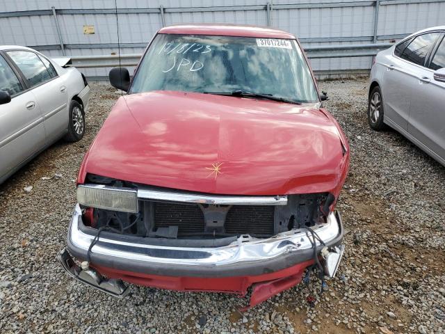 1GCCS19X5W8232844 - 1998 CHEVROLET S TRUCK S10 RED photo 5