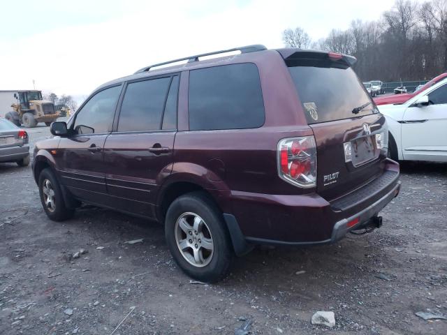 5FNYF18578B032030 - 2008 HONDA PILOT EXL MAROON photo 2