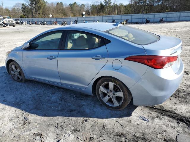 KMHDH4AE7DU716075 - 2013 HYUNDAI ELANTRA GLS BLUE photo 2