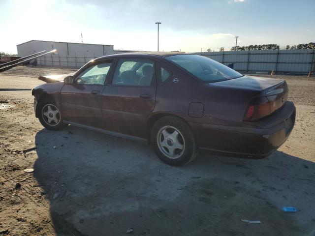 2G1WF52E639313474 - 2003 CHEVROLET IMPALA BURGUNDY photo 2