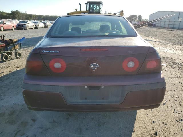 2G1WF52E639313474 - 2003 CHEVROLET IMPALA BURGUNDY photo 6