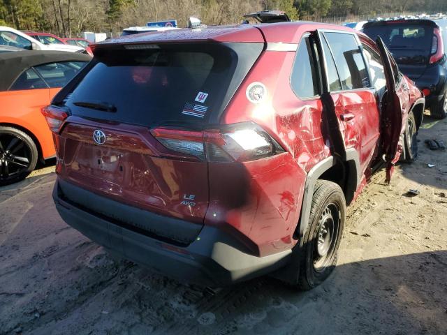 2T3F1RFV4NW254974 - 2022 TOYOTA RAV4 LE BURGUNDY photo 3