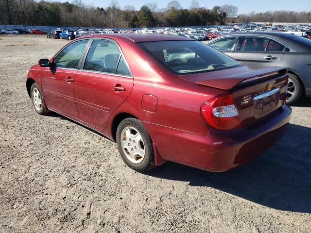 4T1BF32K93U048595 - 2003 TOYOTA CAMRY LE RED photo 2