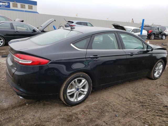 3FA6P0H7XJR179906 - 2018 FORD FUSION SE BLACK photo 3