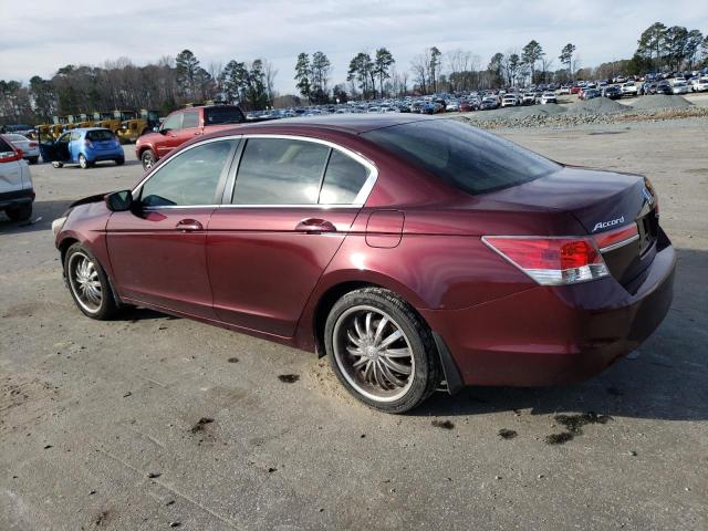 1HGCP2F4XCA147439 - 2012 HONDA ACCORD LXP MAROON photo 2