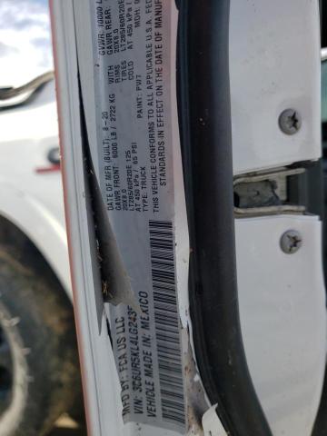 3C6UR5KL4LG243572 - 2020 RAM 2500 LARAMIE WHITE photo 12