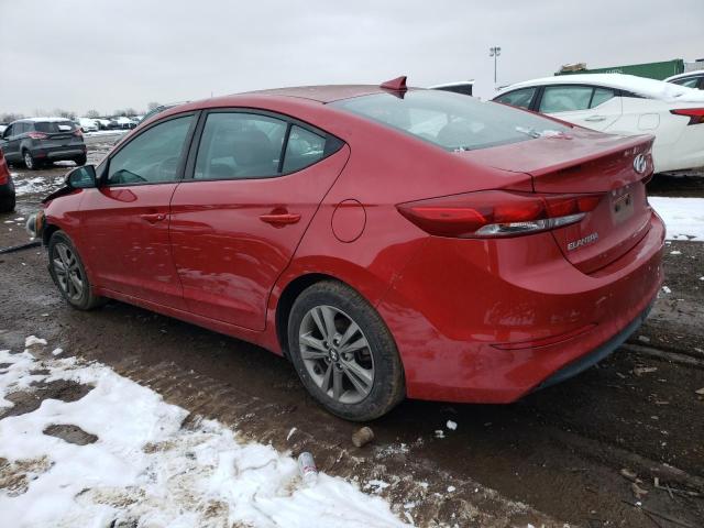 5NPD84LF2JH318921 - 2018 HYUNDAI ELANTRA SEL RED photo 2