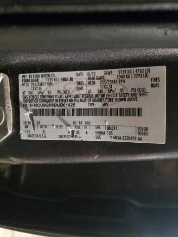 1FMCU9GX6DUB61925 - 2013 FORD ESCAPE SE GRAY photo 13