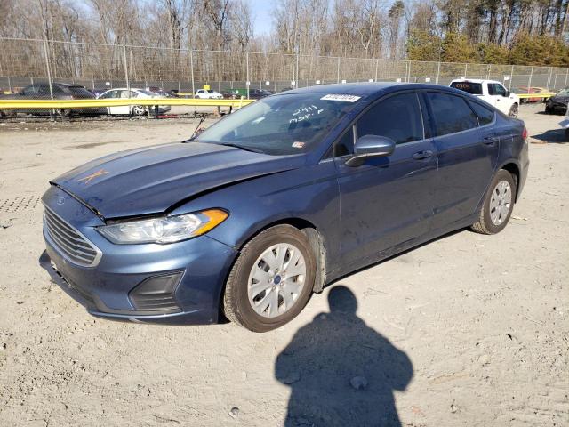 3FA6P0G71KR102411 - 2019 FORD FUSION S BLUE photo 1