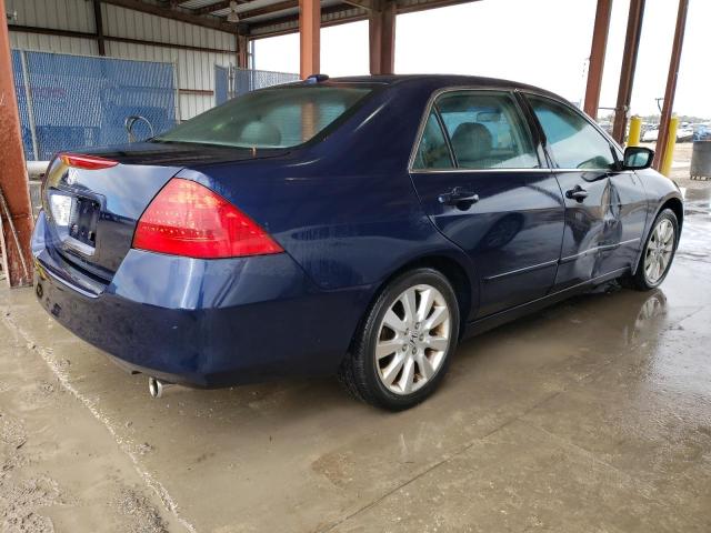 1HGCM66587A067166 - 2007 HONDA ACCORD EX BLUE photo 3