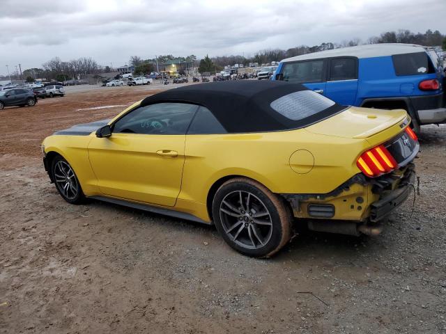 1FATP8UH3H5267354 - 2017 FORD MUSTANG YELLOW photo 2