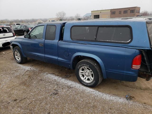 1D7GL42K44S713172 - 2004 DODGE DAKOTA SLT BLUE photo 2