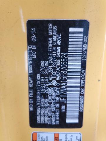 JF1ZNAA15F8706824 - 2015 TOYOTA SCION FR-S ყვითელი ფოტო 12