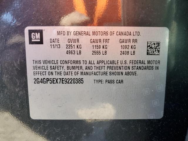 2G4GP5EX7E9220385 - 2014 BUICK REGAL PREMIUM BLACK photo 13