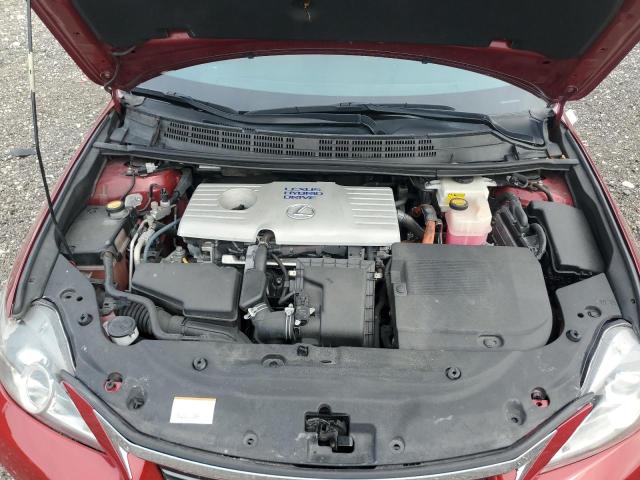 JTHKD5BH7B2037646 - 2011 LEXUS CT 200 RED photo 11