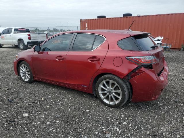 JTHKD5BH7B2037646 - 2011 LEXUS CT 200 RED photo 2