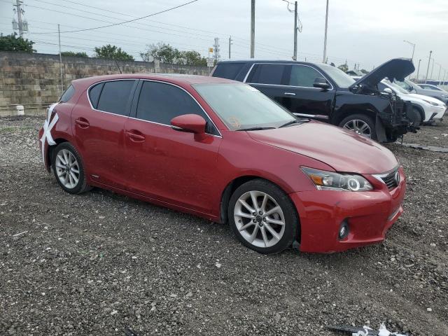 JTHKD5BH7B2037646 - 2011 LEXUS CT 200 RED photo 4