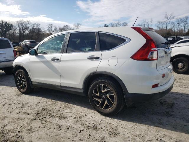 5J6RM4H41GL026782 - 2016 HONDA CR-V SE WHITE photo 2