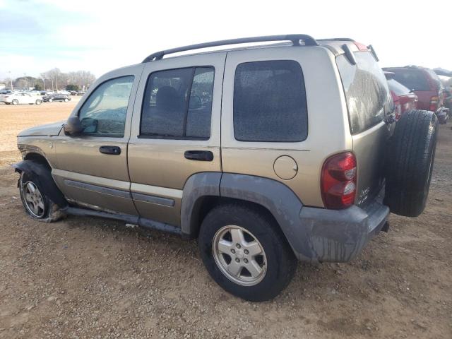 1J4GL48K76W137164 - 2006 JEEP LIBERTY SPORT TAN photo 2