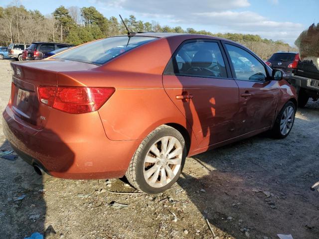 KNAFW4A36A5058186 - 2010 KIA FORTE SX ORANGE photo 3