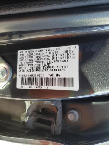 5J8TB3H57FL002734 - 2015 ACURA RDX TECHNO CHARCOAL photo 13