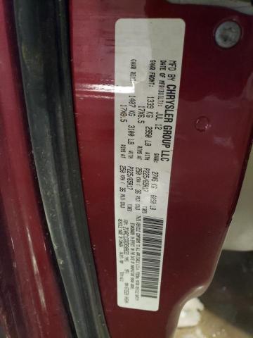 2C4RC1CG6DR509633 - 2013 CHRYSLER TOWN & COU TOURING L BURGUNDY photo 12