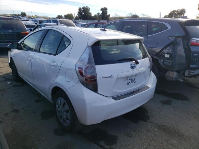 JTDKDTB30C1517612 - 2012 TOYOTA PRIUS C WHITE photo 2