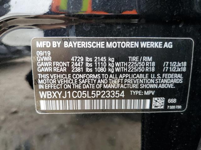 WBXYJ1C05L5P23354 - 2020 BMW X2 XDRIVE28I BLACK photo 13